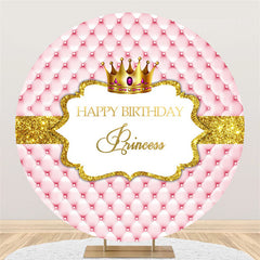Cercle de paillettes d'or joyeux anniversaire princesse toile de fond