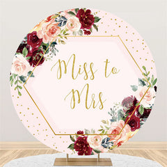Cercle Mr To Mrs Red Flower Wedding Backdrop pour la fête
