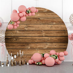 Cercle Nature Simple Fond d'anniversaire en bois marron