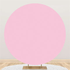 Circlr Fond rond de fête simple rose uni