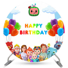Fond de cercle coloré joyeux anniversaire de la famille Coco