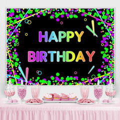 Cercle coloré avec toile de fond d'anniversaire de lignes abstraites