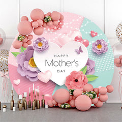 Toile de fond colorée 3D Floral Heard Circle pour la fête des mères