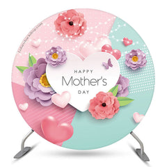 Toile de fond colorée 3D Floral Heard Circle pour la fête des mères