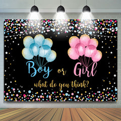 Toile de fond de douche de bébé ballons colorés et scintillants