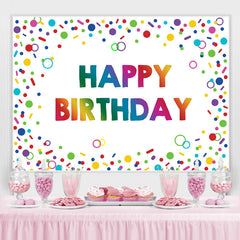 Cercle coloré et toile de fond de fête joyeux anniversaire