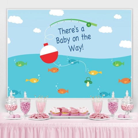Toile de fond colorée Fish Boy First Birthday Photoshoot