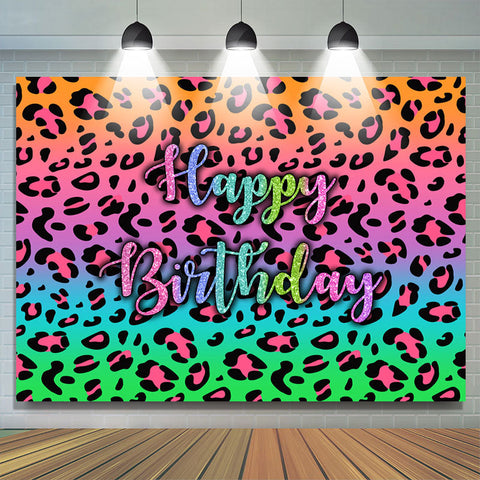 Motif de paillettes colorées Joyeux anniversaire Toile de fond