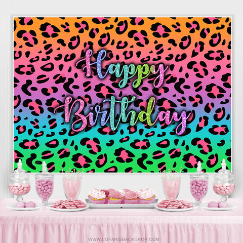 Motif de paillettes colorées Joyeux anniversaire Toile de fond