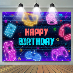 Toile de fond colorée de joyeux anniversaire de Scifi Electronics
