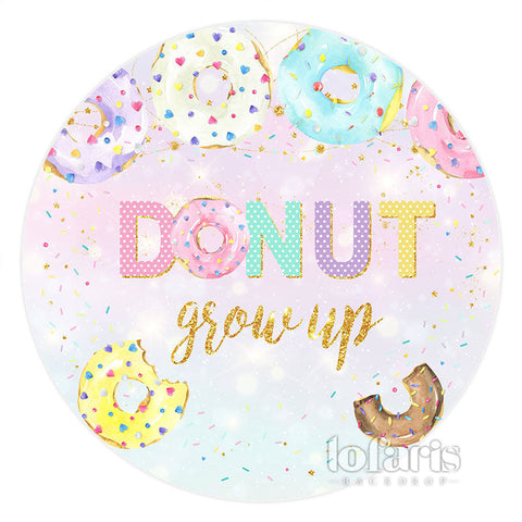 Donut coloré grandir joyeux anniversaire cercle toile de fond