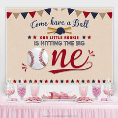 Venez avoir une toile de fond de joyeux anniversaire sur le thème du baseball