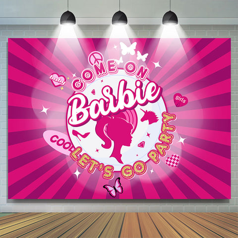 Come On Barbie Pink Cool Party Toile de fond pour les filles