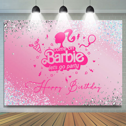 Viens Barbie Sweet Party Joyeux Anniversaire Toile de Fond