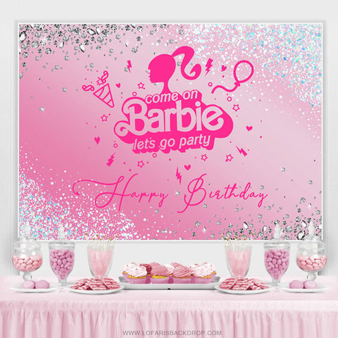 Viens Barbie Sweet Party Joyeux Anniversaire Toile de Fond