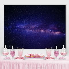 Cosmic Galaxy Theme Dark Pretty Happy Birthday Toile de Fond