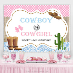Cowboy ou cowgirl ce qui sera toile de fond de douche de bébé