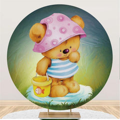 Décors ronds Bokeh ours de dessin animé mignon pour bébé