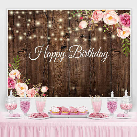 Planche sombre rose et rose rouge joyeux anniversaire toile de fond