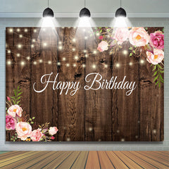 Planche sombre rose et rose rouge joyeux anniversaire toile de fond