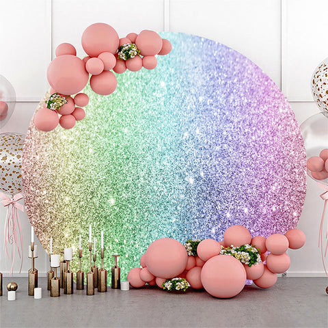 Toile de fond Dreamy Glitter Rainbow Circle Anniversaire