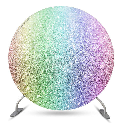 Toile de fond Dreamy Glitter Rainbow Circle Anniversaire