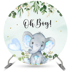 éléphant et ballon Oh Boy Circle toile de fond de douche de bébé