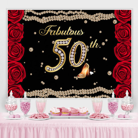 Fabuleux 50e anniversaire de perles de rose pour les femmes