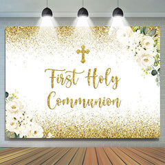 Toile de fond Golden Bokeh de la première communion pour les enfants