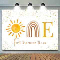 Premier voyage autour de la toile de fond du 1er anniversaire du soleil
