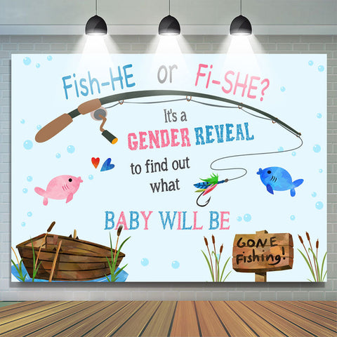 Poisson, il ou elle bébé sera le genre révèle la toile de fond