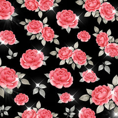 Toile de fond photo à paillettes noires florales pour décor de fête