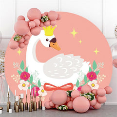 Décors ronds mignons d'étoile de cygne de nœud papillon floral pour Gils