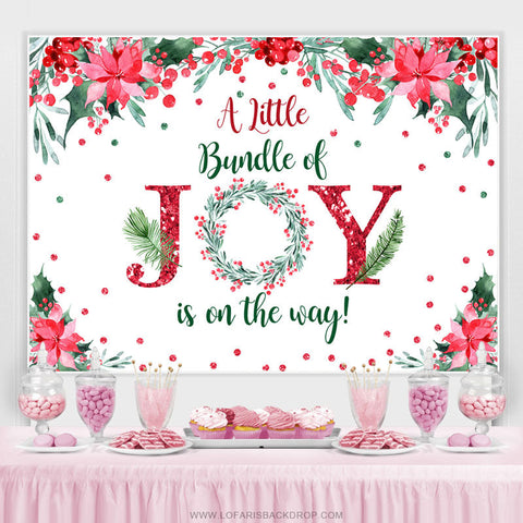 Floral Bundle Of Joy est sur le chemin Baby Shower Backdrop