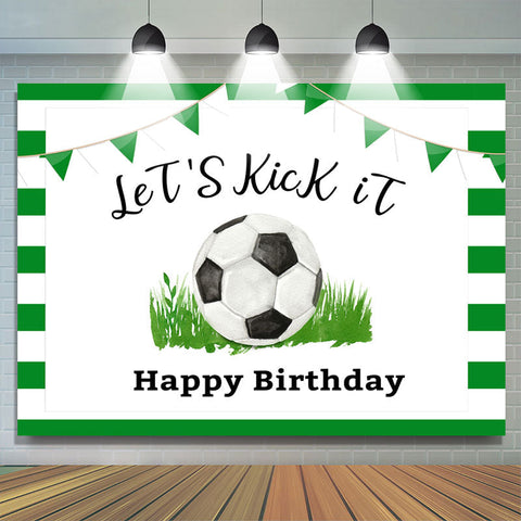 Football Lets Kick It Photoshoot Toile de fond pour l'anniversaire