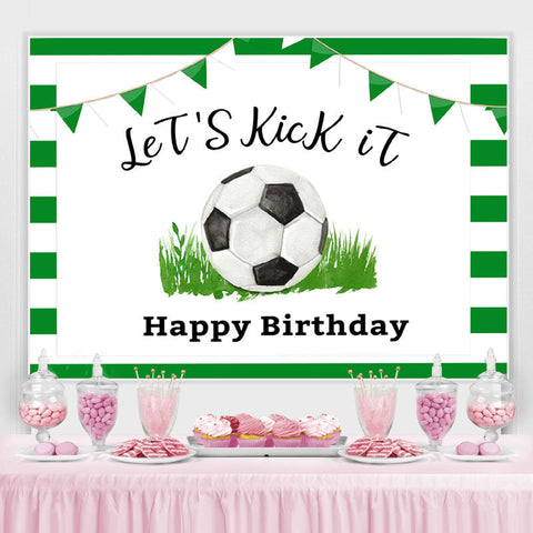 Football Lets Kick It Photoshoot Toile de fond pour l'anniversaire