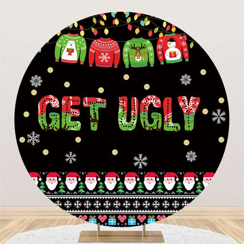 Get Ugly Sweater Thème Joyeux Anniversaire Cercle Toile de Fond