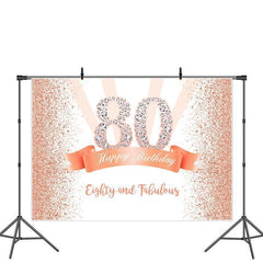 Paillettes et points dorés Joyeux 80e anniversaire Toile de fond