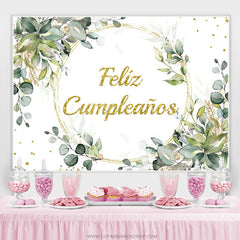 Glitter Feliz Cumpleanos Feuille Joyeux Anniversaire Toile de Fond