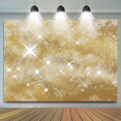 Toile de fond sur le thème du joyeux anniversaire Glitter Golden Bokeh