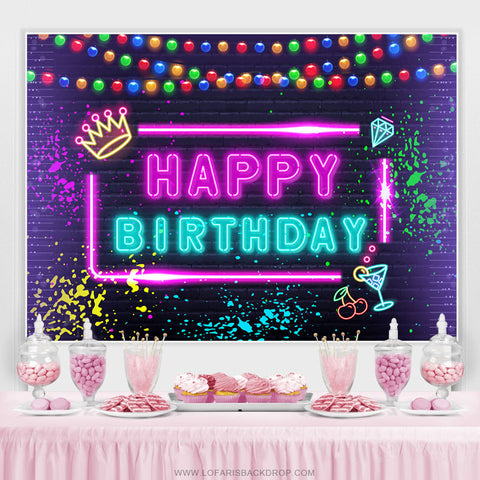 Glitter Graffiti Et Ocktail Joyeux Anniversaire Toile De Fond