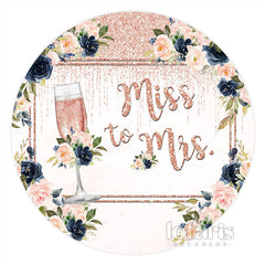 Cheers Up Floral Adorable Toile de Fond de Mariage Ronde