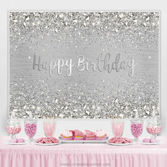 Toile de fond simple joyeux anniversaire gris clair pour la fête
