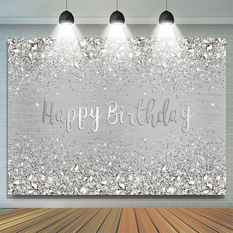 Toile de fond simple joyeux anniversaire gris clair pour la fête