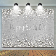 Toile de fond simple joyeux anniversaire gris clair pour la fête