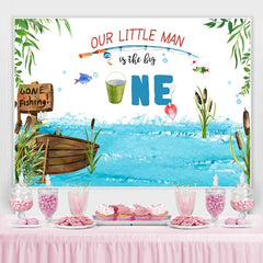 Aller à la pêche 1ère fête d'anniversaire Photoshoot Backdrops