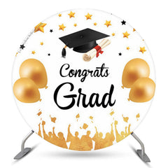 Ballons d'Or étoiles Rondes Graduation Photo Toile de Fond