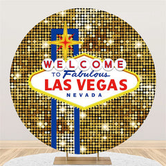 Toile de fond ronde de décoration de bienvenue de tache de Bokeh d'or