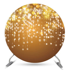 Toile de fond de cercle de fête d'anniversaire de cha?ne de bokeh d'or