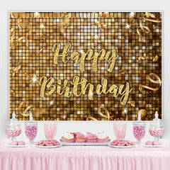 Toile de fond joyeux anniversaire Bokeh paillettes d'or pour la fête